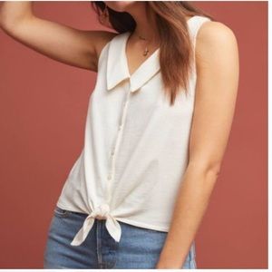 Anthropologie Biloxi Collared Buttoned Front